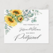 サンフラワーズユーカリプトゥス結婚シックの延期 ポストカード (正面)