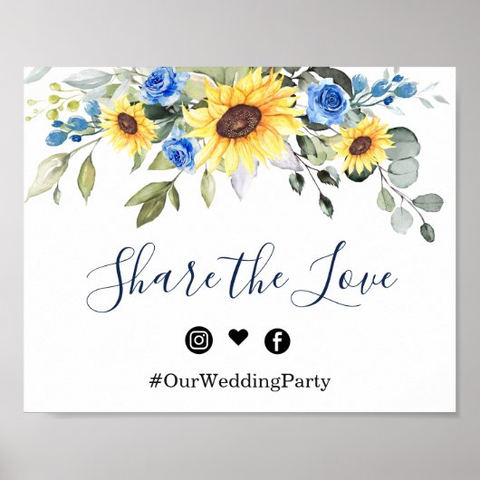 サンフラワーズユーカリ共有ザ結婚ラブズサイン ポスター (正面)