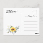 サンフラワーズユーカリ卒業パーティー招待状 ポストカード (裏面)