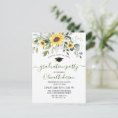 サンフラワーズユーカリ卒業パーティー招待状 ポストカード (スタンド正面)