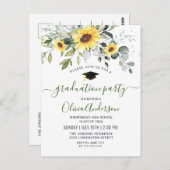 サンフラワーズユーカリ卒業パーティー招待状 ポストカード (正面/裏面)