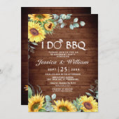 サンフラワーズユーカリ素朴婚約パーティ 招待状 (正面/裏面)