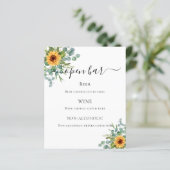 サンフラワーズユーカリ緑のバーメニュー (スタンド正面)