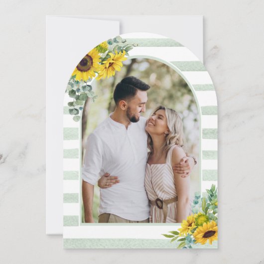 サンフラワーズユーカリ離れパティズアーチブライダルシャワー 招待状 (裏面)