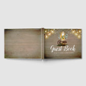 サンフラワーズランタン素朴カントリー秋の結婚式 ゲストブック (全面)