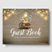 サンフラワーズランタン素朴カントリー秋の結婚式 ゲストブック (正面)