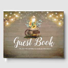 サンフラワーズランタン素朴カントリー秋の結婚式 ゲストブック