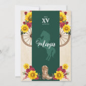 サンフラワーズレッドローズエメラルドチャロキンセアニェラ 招待状 (裏面)