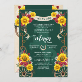 サンフラワーズレッドローズエメラルドチャロキンセアニェラ 招待状