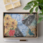 サンフラワーズレッドローゼブルーアジサイ&ラヴェンス 薄葉紙 (ギフト)