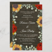 サンフラワーズレッドロ素朴ーズグレーバジェット結婚ズ (正面/裏面)