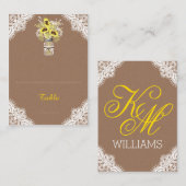 サンフラワーズレースジャ素朴ー結婚ズ座席表 プレイスカード (正面/裏面)