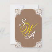 サンフラワーズレースメイスンジャーRSVPカード 出欠カード (裏面)