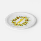 サンフラワーズワンファースト誕生日プレート ペーパープレート (アングル)