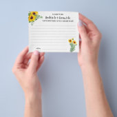 サンフラワーズ共有aデートナイトブライダルシャワーカード チラシ (手)