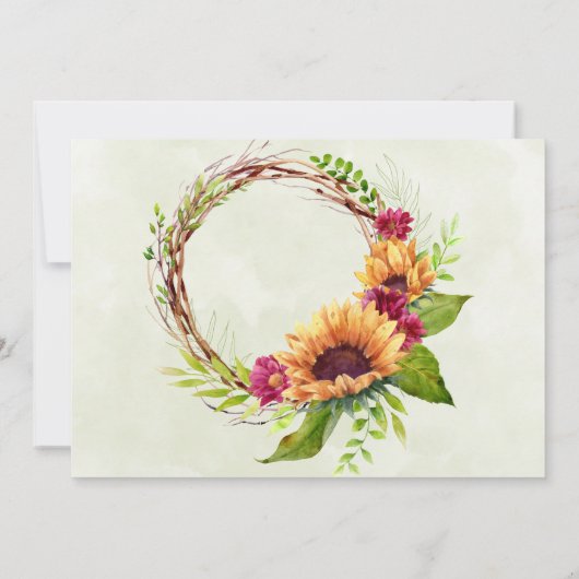 サンフラワーズ春ピンクフローラリハーサルディナー 招待状 (裏面)