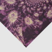 サンフラワーズ深いパープル抽象芸術アートデコパージュ 薄葉紙 (詳細)