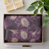 サンフラワーズ深いパープル抽象芸術アートデコパージュ 薄葉紙 (ギフト)