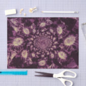 サンフラワーズ深いパープル抽象芸術アートデコパージュ 薄葉紙 (クラフト)