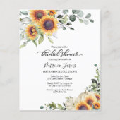 サンフラワーズ秋バジェットブライダルシャワー招待 (正面)