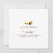 サンフラワーズ素朴ウッドスクエアブライダルシャワー 招待状 (裏面)