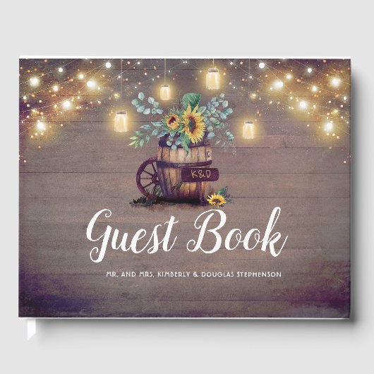 サンフラワーズ素朴カントリー秋の結婚式 ゲストブック (正面)