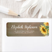 サンフラワーズ素朴カントリー秋の結婚式 ラベル (インサイチュ)