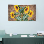 サンフラワーズ蝶素朴バーンドボード 横断幕 (トレードショー)