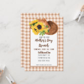 サンフラワーズ&カウボーイハットマザーズデイ招待状 カード (正面/裏面インサイチュ)