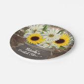 サンフラワーズ&デイジーズメイソンジャールスパークルシック素朴シック ペーパープレート (アングル)
