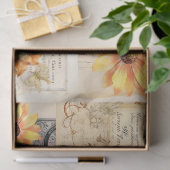 サンフラワーズ&ドガーリーリームコラージュティッシュペーパー 薄葉紙 (ギフト)