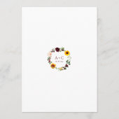 サンフラワーズ&ブルゴーニュバラ秋の結婚式 アドバイスカード (裏面)