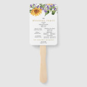 サンフラワーズ&ラバンダー素朴結婚式 プログラム ハンドファン (裏面)