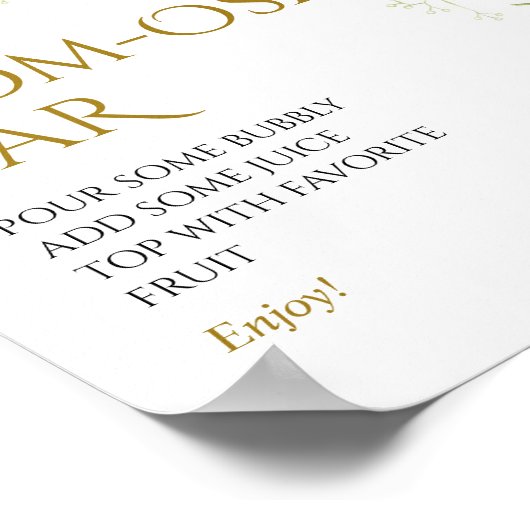 サンフラワーズ&ラベンダーシャワーモモモザバーサイン ポスター (角)