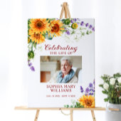 サンフラワーズ&ラベンダー写真記念ポスター ポスター