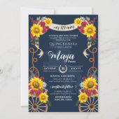 サンフラワーズ&レッドローズ素朴シャルロキンセアニェラ 招待状 (正面)