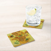 サンフラワーズ、ヴィンセント・ヴァン・ゴッホ、1889年 スクエアペーパーコースター (インサイチュ)