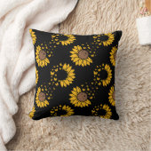 サンフラワーズ&蝶装飾用クッション クッション (ブランケット)