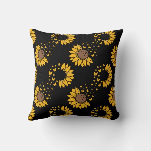 サンフラワーズ&蝶装飾用クッション クッション (裏面)