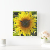 サンフラワーセレナーデ スクエア壁時計 (ホーム)