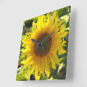 サンフラワーセレナーデ スクエア壁時計 (傾斜)