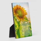 サンフラワーセントテレサ祈りの言葉 フォトプラーク (側面)