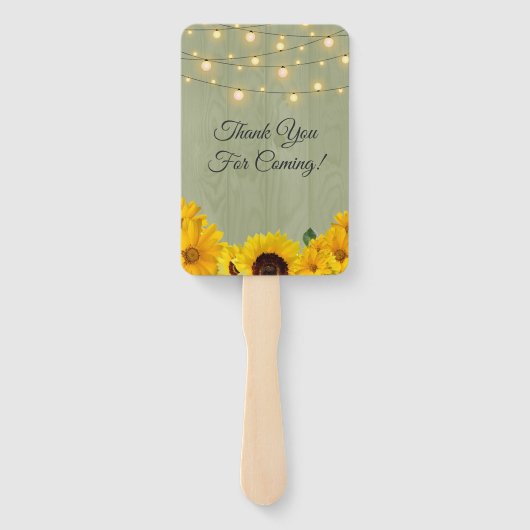 サンフラワーセージ木材ラ結婚イツありがとう ハンドファン (裏面)