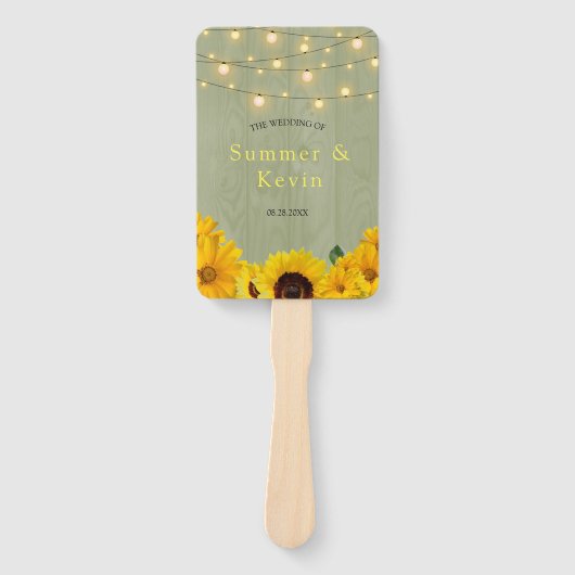 サンフラワーセージ木材ラ結婚イツありがとう ハンドファン (正面)