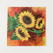 サンフラワータペストリー絵画-'s タペストリー (正面(横))