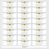 サンフラワーダスティブルーゲストナーズ住所 シール (シート)