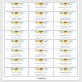 サンフラワーダスティブルーゲストナーズ住所 シール