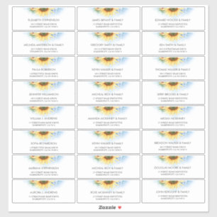 サンフラワーダスティブルーゲストナーズ住所 シール