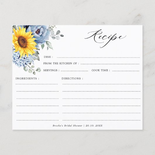 サンフラワーダスティブルー石板牡丹フローラレシピ (正面)