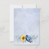 サンフラワーダスティブルー石板牡丹フローラ 出欠カード (裏面)